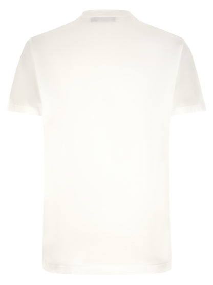 T-Shirt by Dolce & Gabbana for men in cotton white features a plush silhouette, showcasing a sophisticated crew neckline and for a truly plush finish.