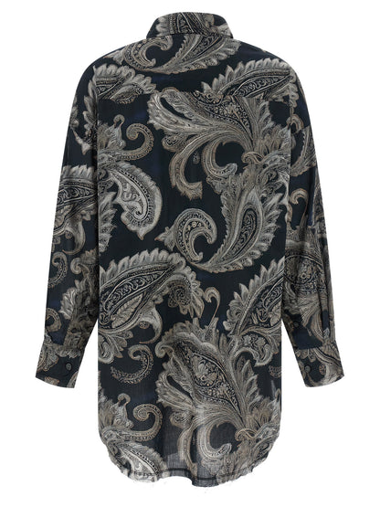 Blouse by R13 for women in cotton multicolor, paisley & print features an architectural silhouette with a refined and elegant for a architectural look.