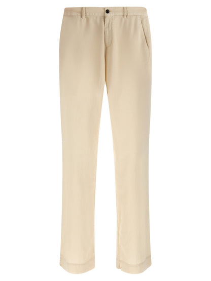 Trousers by CELLAR DOOR for men in cotton beige features a tailored silhouette with a tailored straight-leg, regular-fit & wide, defined by its long and a sophisticated .