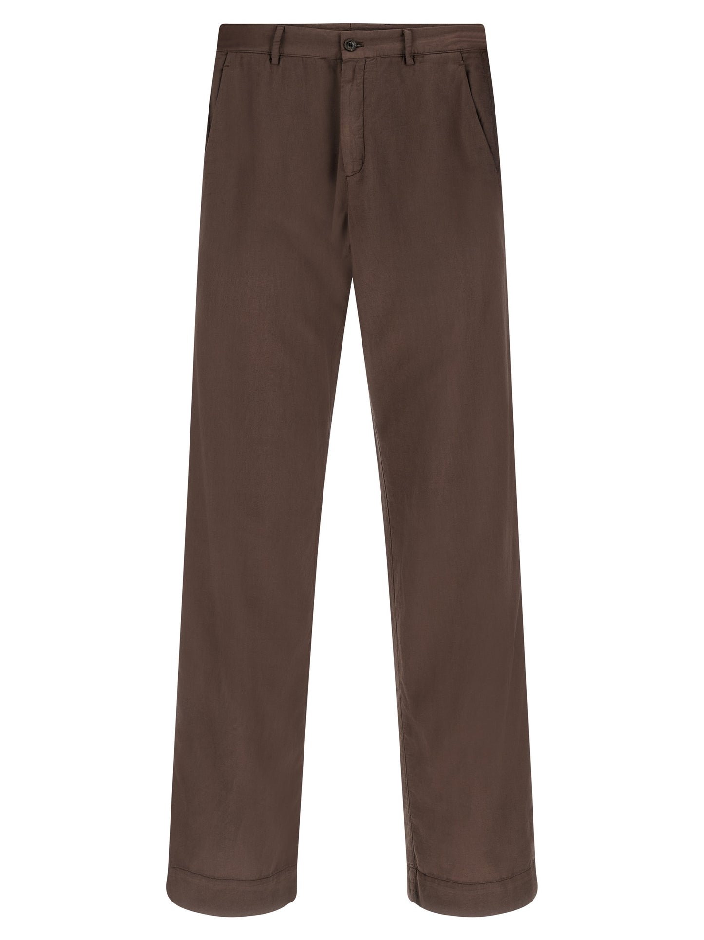 Trousers by CELLAR DOOR for men in cotton brown features an sartorial silhouette, showcasing a precise straight-leg, regular-fit & wide and long with a sartorial for a refined look.
