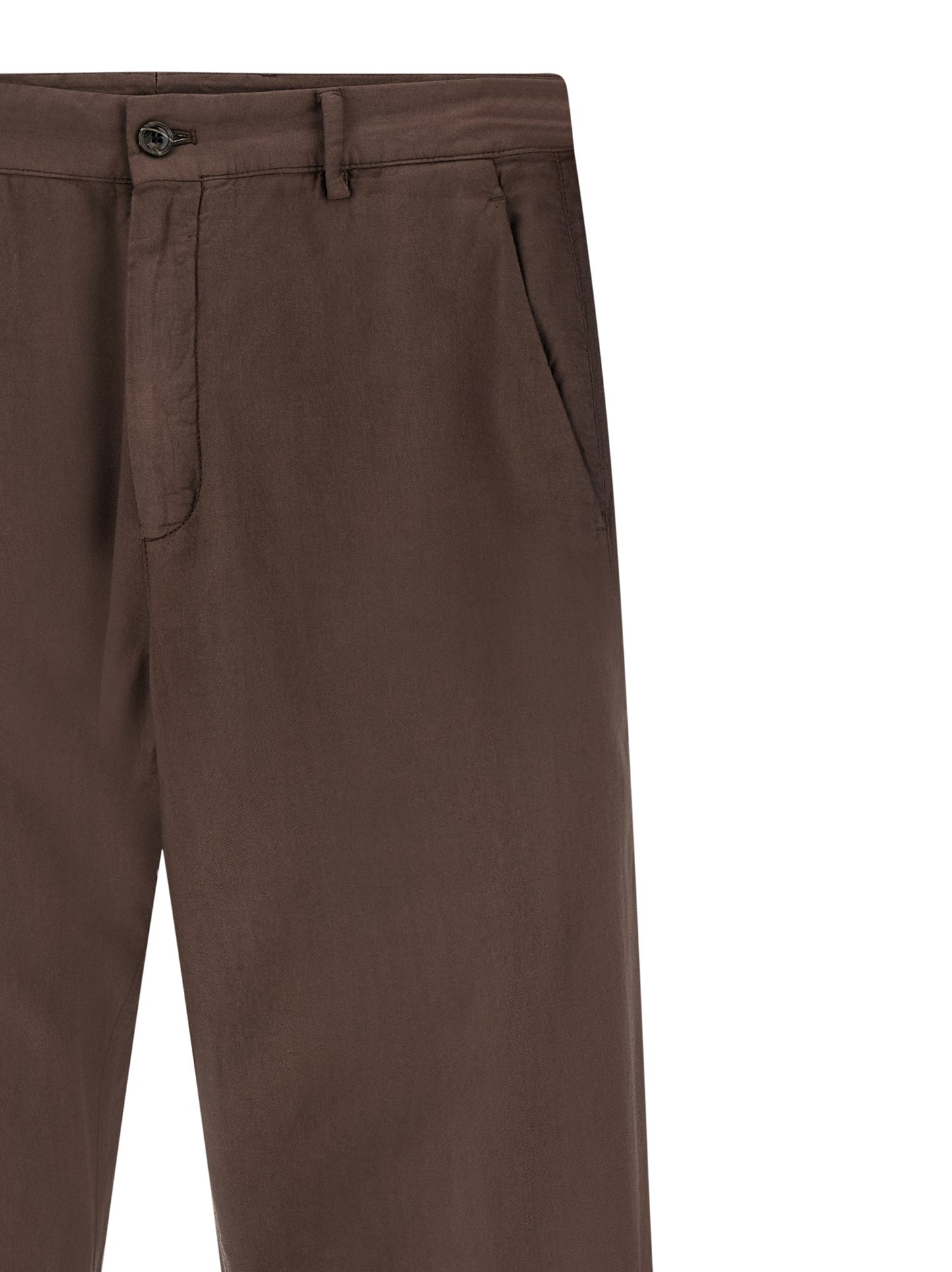 Trousers by CELLAR DOOR for men in cotton brown presents a perennial silhouette, meticulously tailored with a straight-leg, regular-fit & wide cut, long finish, and an elegant .