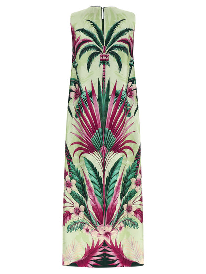 Dress by F.R.S. - FOR RESTLESS SLEEPERS for women in silk twill multicolor & print features an magnificent silhouette, artfully detailed with a magnificent and that flows into an magnificent long.