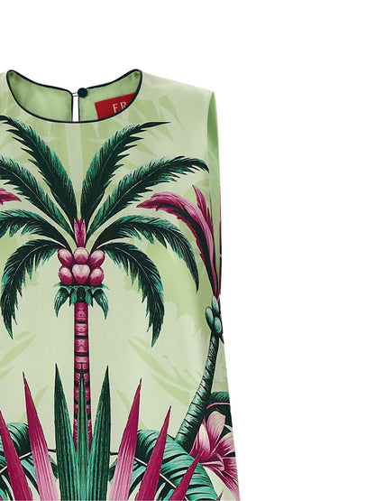 Dress by F.R.S. - FOR RESTLESS SLEEPERS for women in silk twill multicolor & print features an cute silhouette, detailed with a and that elegantly flows into a cute long.
