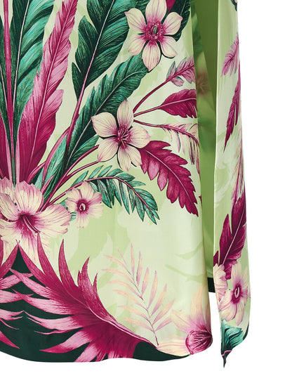 Dress by F.R.S. - FOR RESTLESS SLEEPERS for women in silk twill multicolor & print presents a sinuous silhouette, showcasing a sophisticated and detailed with a sinuous long for a refined finish.
