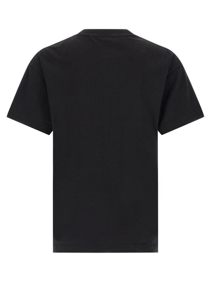 T-Shirt by Palm Angels for men in cotton black & print features an edgy silhouette, meticulously detailed with a sophisticated and crew neckline for a truly edgy finish.