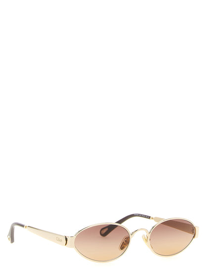Sunglasses by Chloé for women in cotton twill and multicolor presents a enviable silhouette, featuring multicolor coloured frame and with for a enviable look.