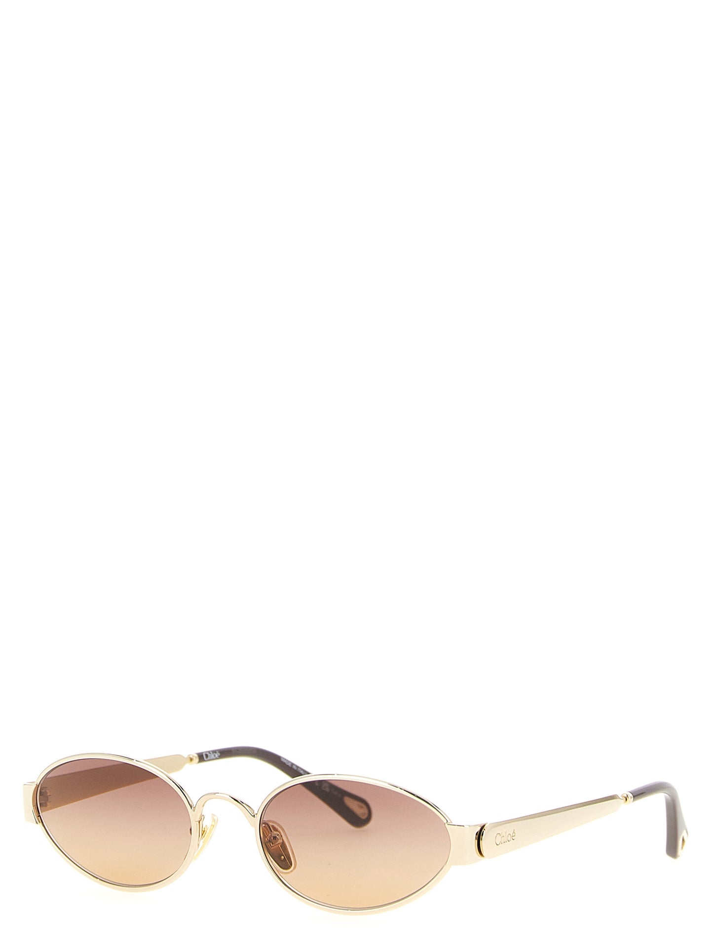 This Sunglasses by Chloé for women in cotton twill multicolor presents a sumptuous silhouette, showcasing a sumptuous in multicolor coloured frame and high-performance .
