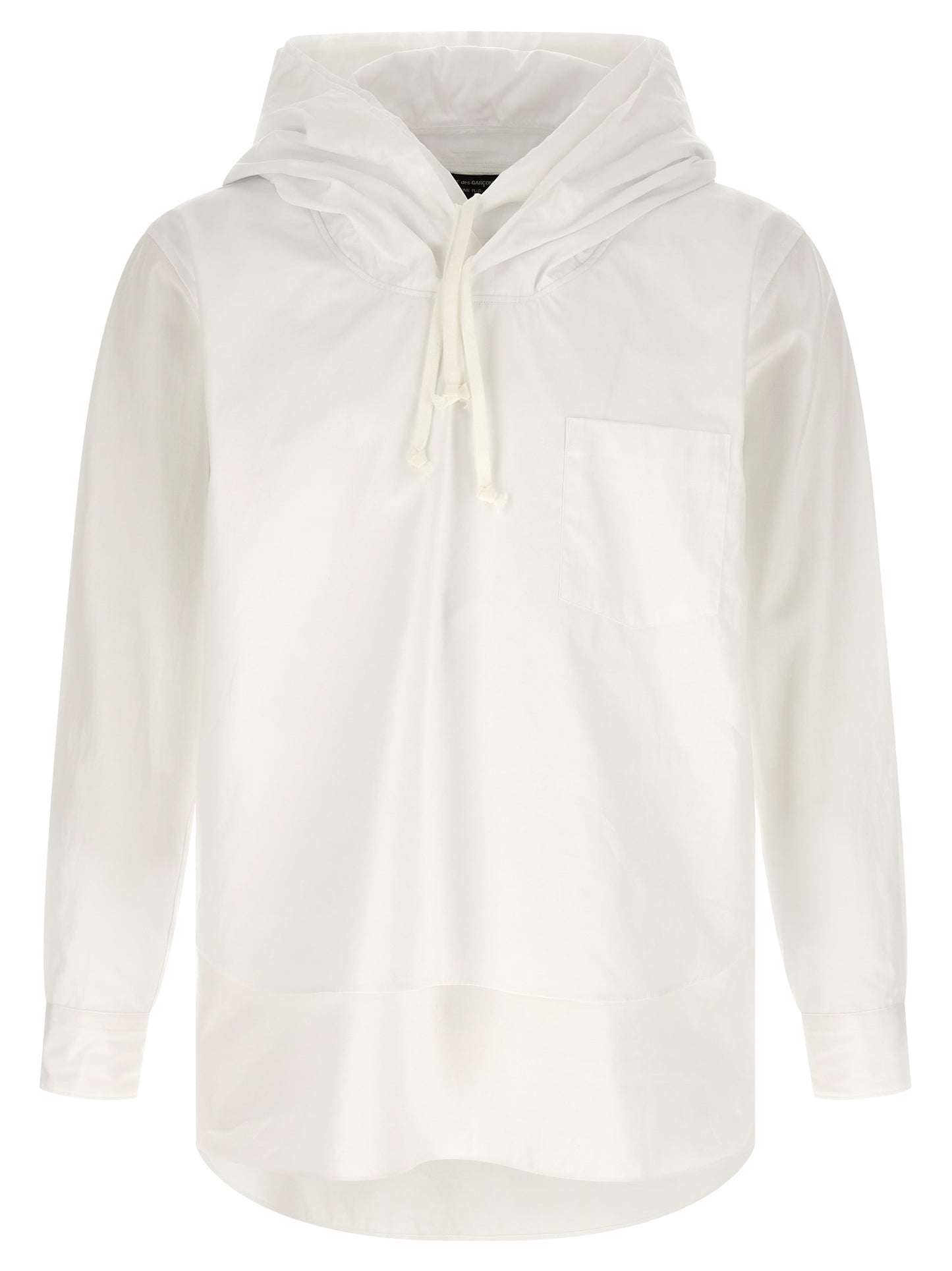 Comme Des Garçons Men's Cotton Hooded Shirt - White