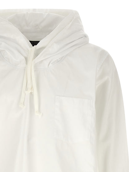 Comme Des Garçons Men's Cotton Hooded Shirt - White