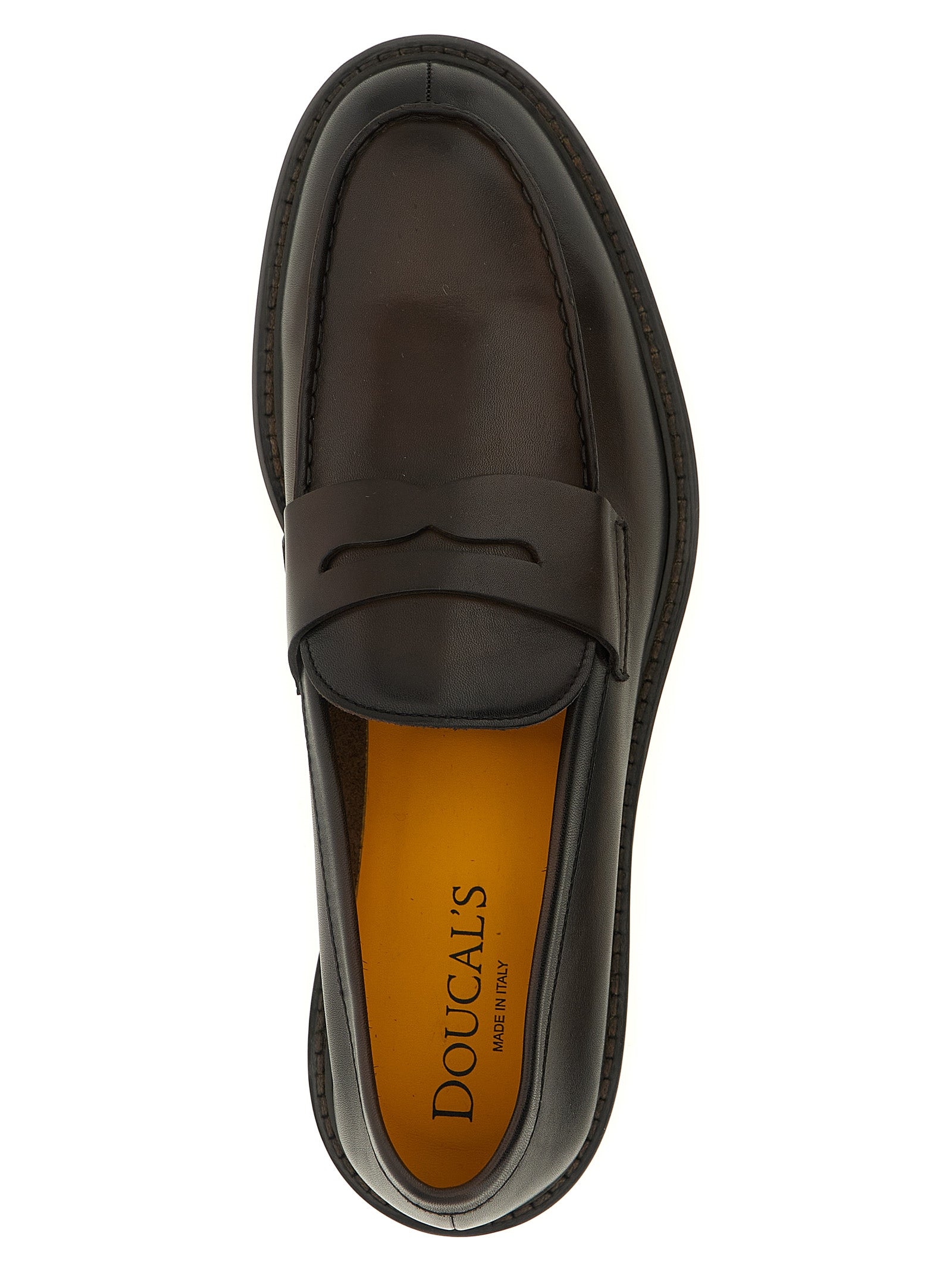 Loafer Slip-On Shoes by Doucal's for men in calfskin leather brown features an dynamic silhouette from the Blake Men's Calfskin Leather Loafer Slip-On Shoes collection, defined by a dynamic and for a dynamic look.