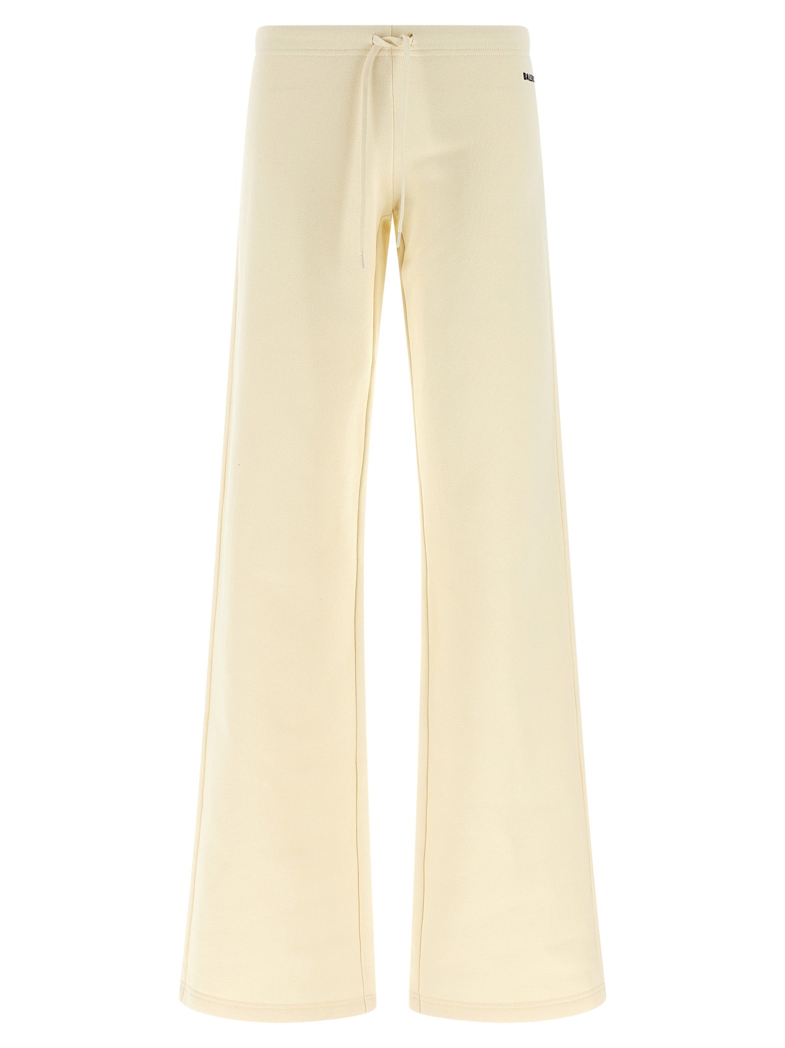 Joggers by Balenciaga for women in cotton white features an sartorial flared & wide and long with a low rise cut for a sartorial finish.