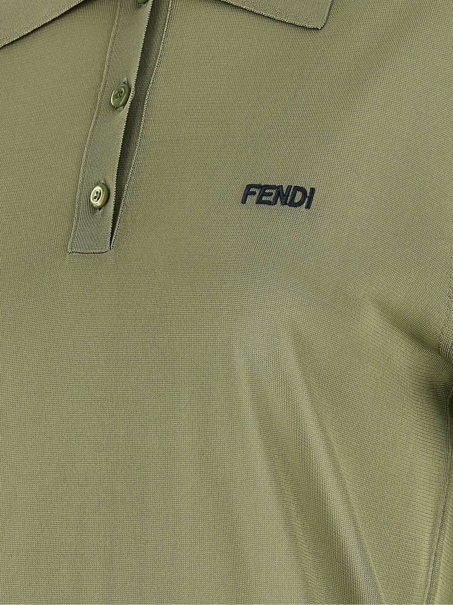 Polo Shirt by Fendi for women in viscose bicolour, green & pearl showcases a enviable silhouette, featuring a refined and for a enviable finish.
