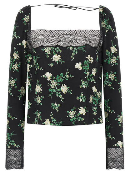 Tank Top by Dolce & Gabbana for women in viscose silk & polyamide black, transparent & print showcases a streamlined Women's Viscose Silk & Polyamide Tank Top design with a streamlined long-sleeve; sleeveless and .