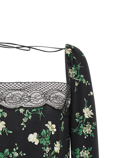 Tank Top by Dolce & Gabbana for women in viscose silk & polyamide black, transparent & print showcases a meticulous silhouette, artfully finished with a meticulous and for a sophisticated, meticulous look.
