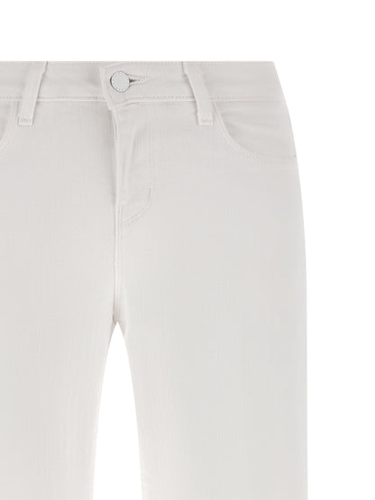 Jeans by L'Agence for women in white features an sartorial straight-leg & wide and long with a low rise cut for a sartorial finish.