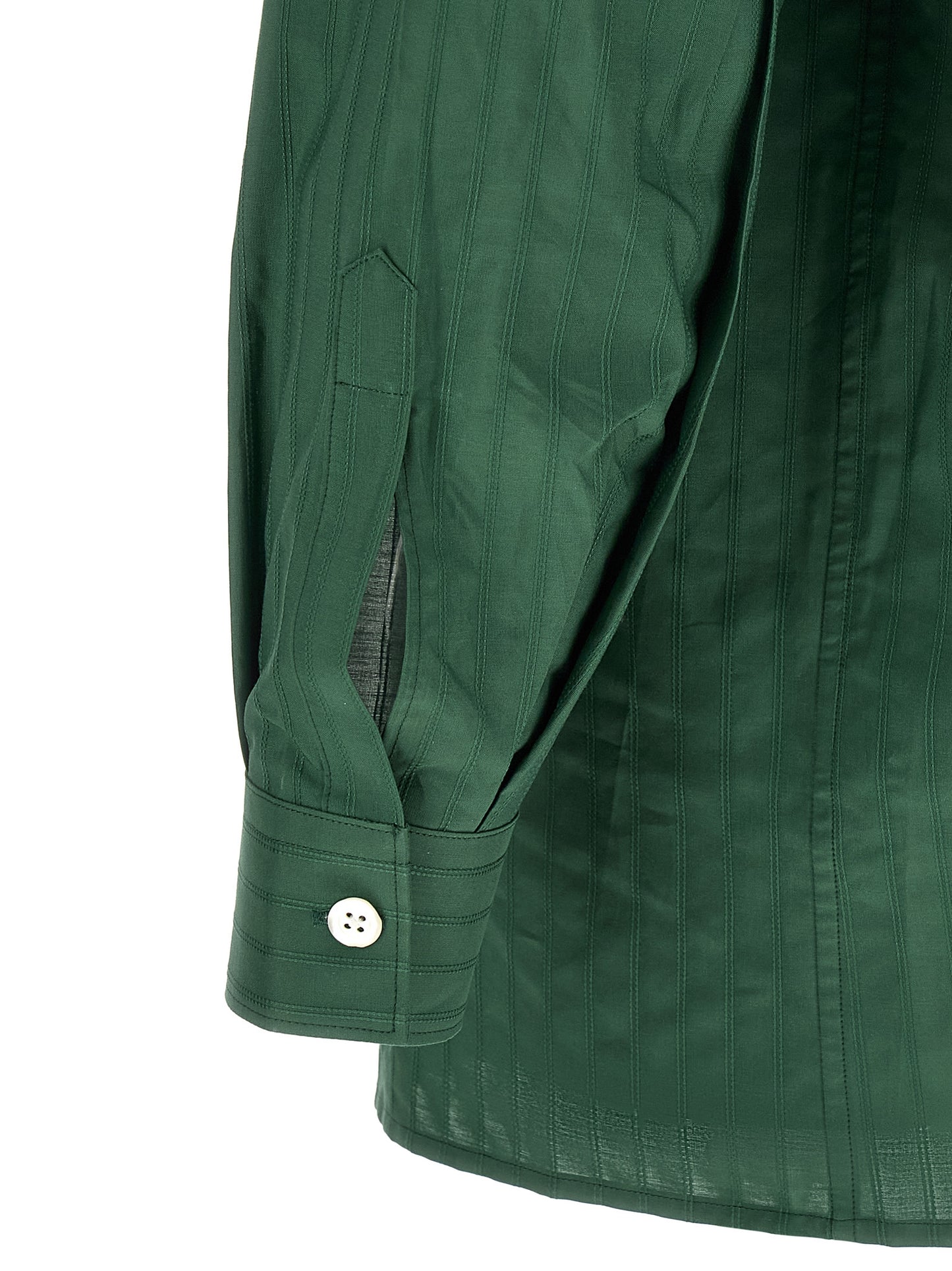 Blouse by Namacheko for men in cotton bicolour, green, pearl, jacquard & striped features an polished silhouette, showcasing a sophisticated and detail for a truly polished finish.