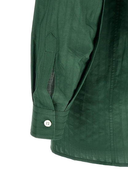 Blouse by Namacheko for men in cotton bicolour, green, pearl, jacquard & striped features an polished silhouette, showcasing a sophisticated and detail for a truly polished finish.