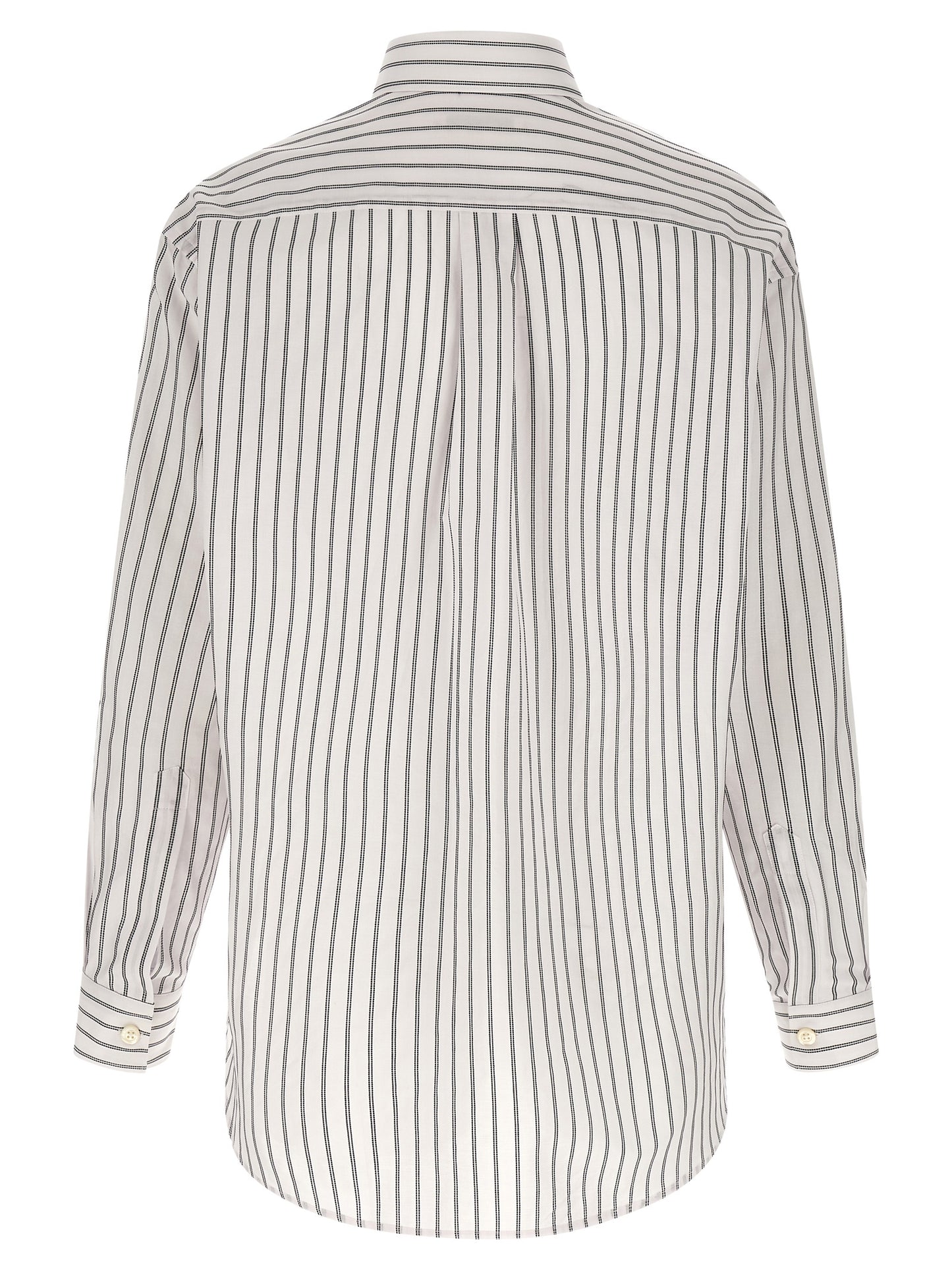 Shirt by Namacheko for men in cotton canvas bicolour, black, pearl, white, jacquard & striped showcases a sublime silhouette, artfully detailed with a sublime square neckline and for a sophisticated, sublime finish.