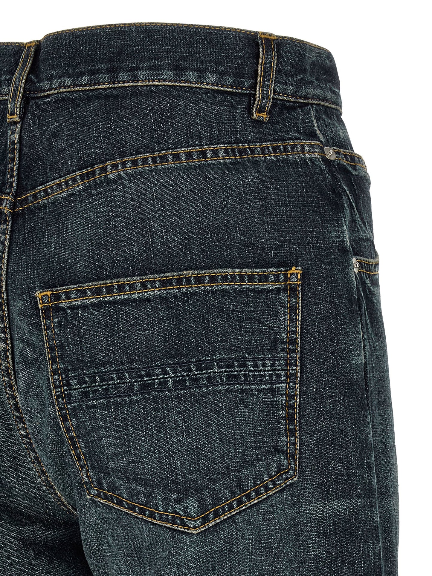 Jeans by Namacheko for men in denim cotton blue presents a refined pantology silhouette, artfully defined by a refined pantology straight-leg & regular-fit, long, and a sophisticated .