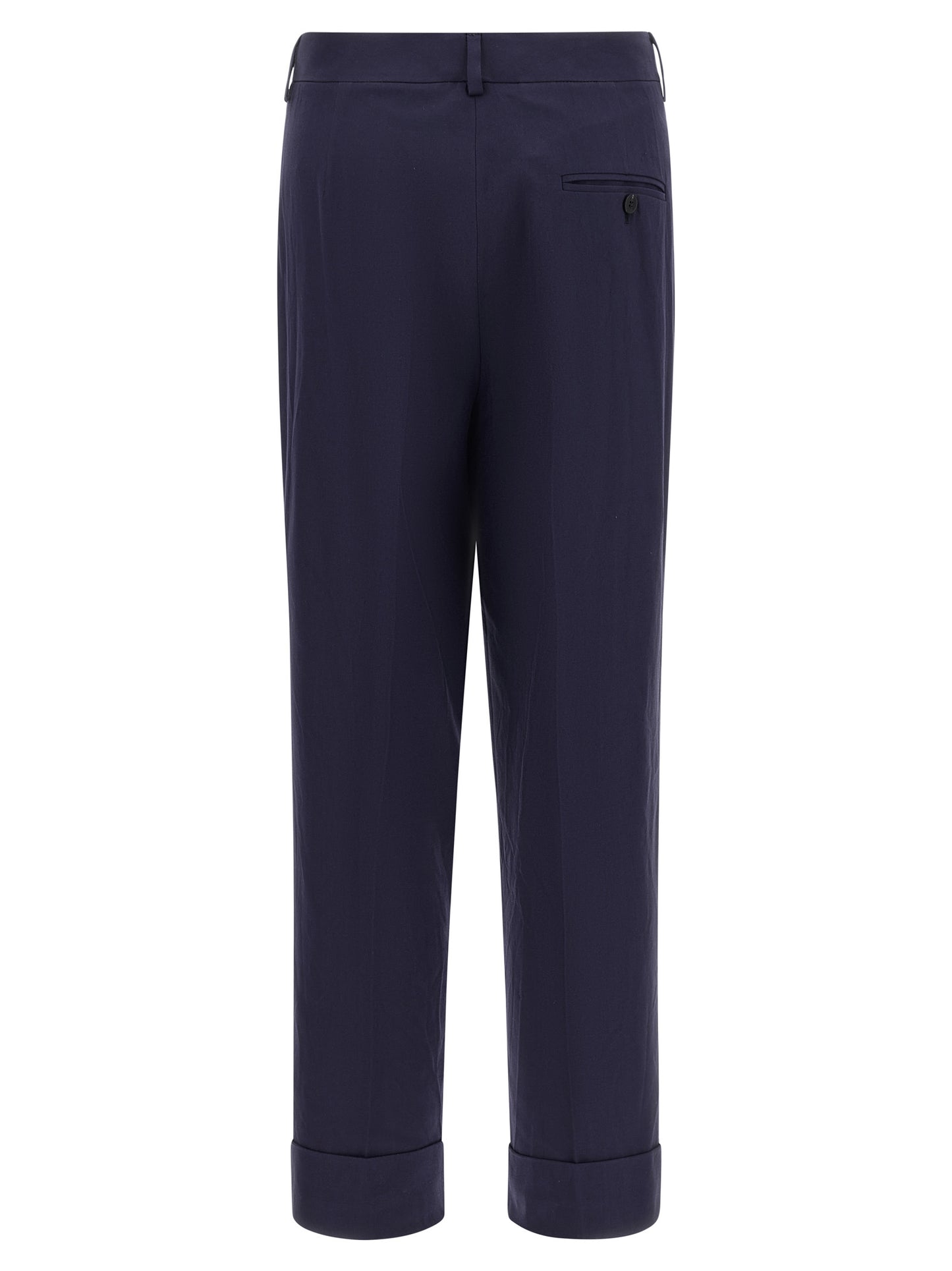 Pants by Alberto Biani for women in cotton canvas blue features a utilitarian straight-leg with a utilitarian long and to create a sophisticated, premium look.