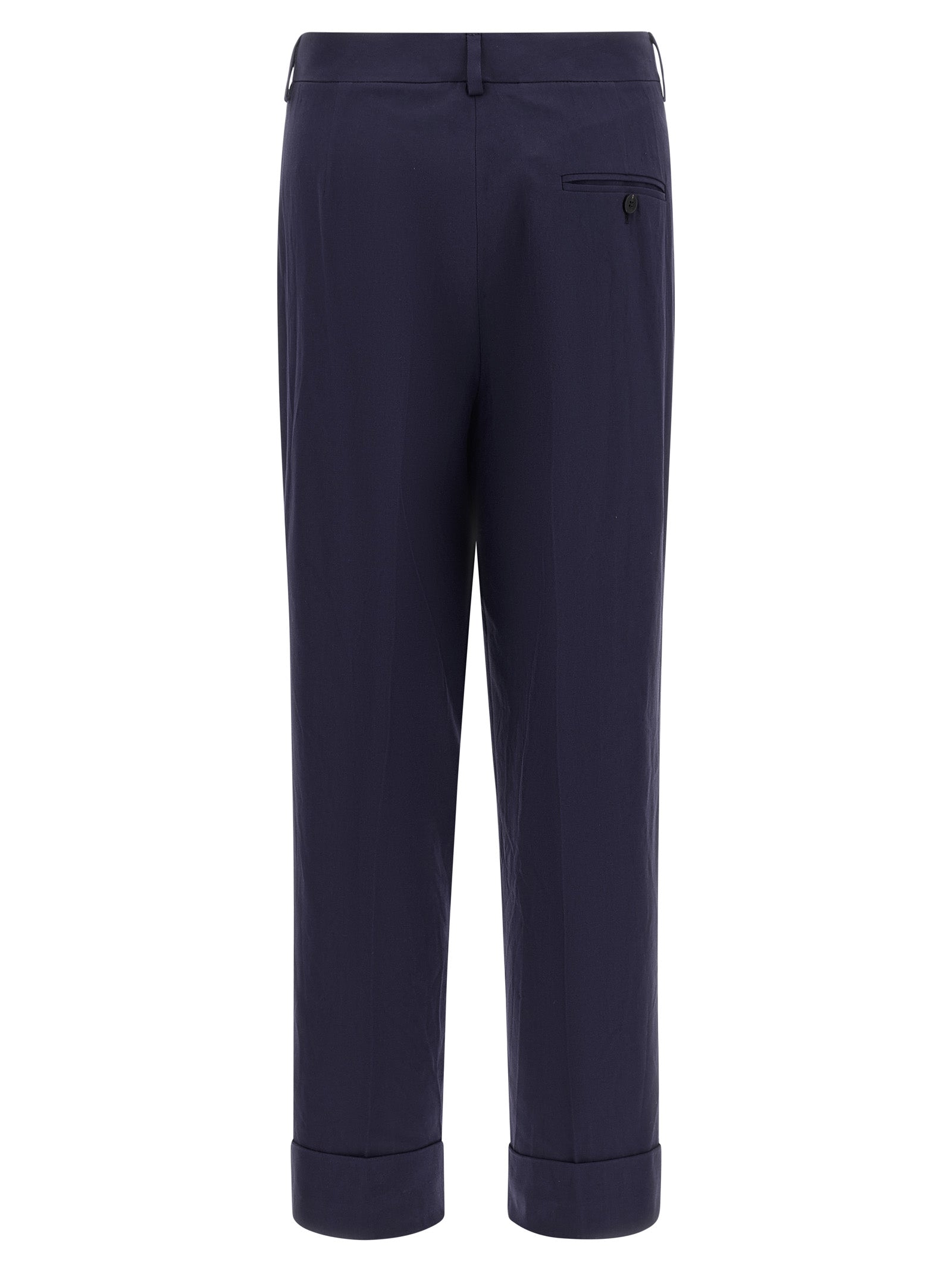 Pants by Alberto Biani for women in cotton canvas blue features a utilitarian straight-leg with a utilitarian long and to create a sophisticated, premium look.