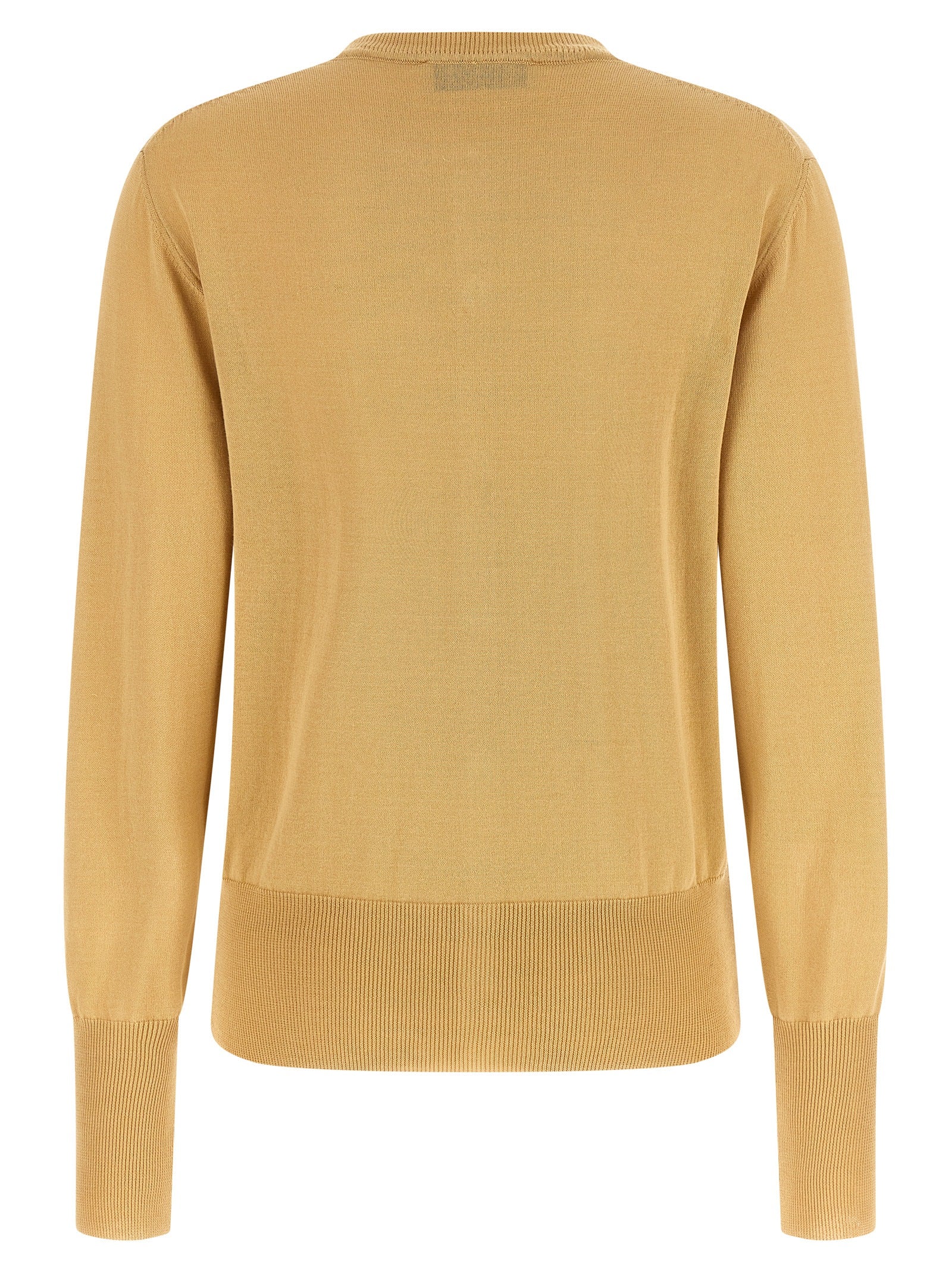 Cardigan by Vivienne Westwood for women in organic cotton beige features an crisp silhouette, showcasing a sophisticated crew neckline and detail for a truly crisp finish.
