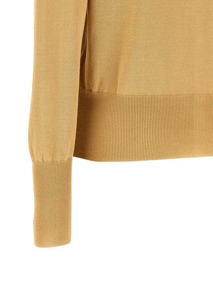 Cardigan by Vivienne Westwood for women in organic cotton beige features an impeccable silhouette, showcasing a sophisticated and detail for a truly impeccable finish.