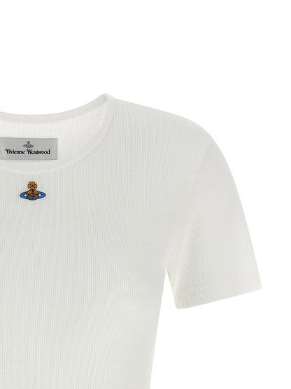 Bodysuit by Vivienne Westwood for women in stretch cotton white features a exclusive silhouette, artfully finished with a exclusive and for a exclusive look.
