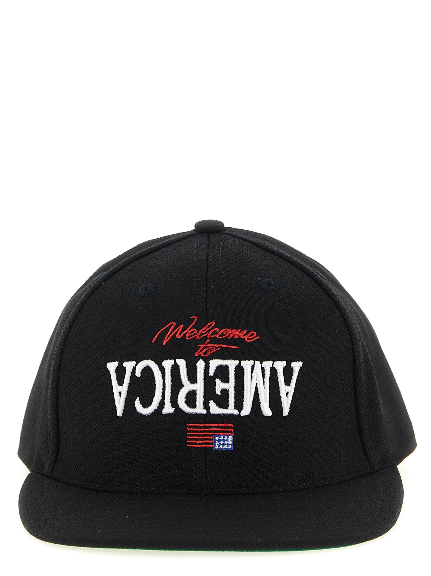 Baseball Cap by WILLY CHAVARRIA for men in polyester black features an artisanal silhouette, showcasing the artisanal Polyester Baseball Cap design with a refined, artisanal finish.