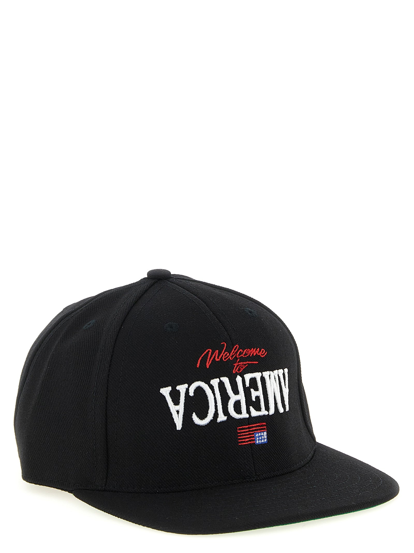 Baseball Cap by WILLY CHAVARRIA for men in polyester black presents a statuesque silhouette, artfully capturing the essence of the statuesque Polyester Baseball Cap design for a sophisticated look.