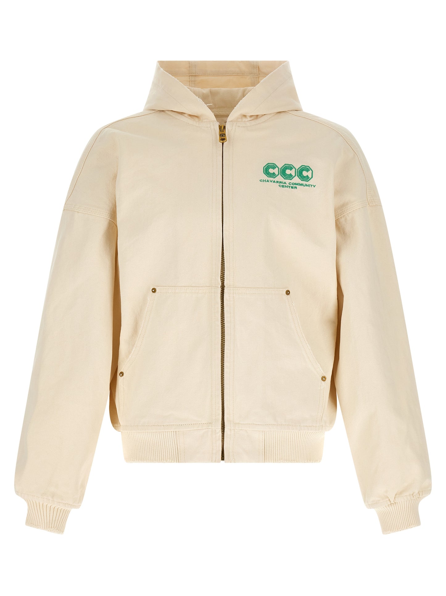 Sweatshirt Hoodie by WILLY CHAVARRIA for men in cotton canvas bicolour & yellow features a slouchy chic silhouette, detailed with a slouchy chic long-sleeve and a signature hooded neckline for an elevated aesthetic.