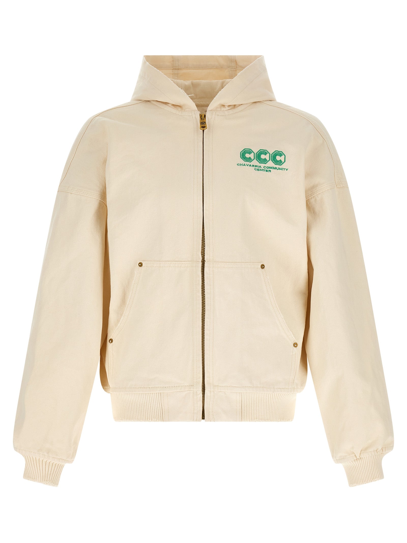 Sweatshirt Hoodie by WILLY CHAVARRIA for men in cotton canvas bicolour & yellow features a slouchy chic silhouette, detailed with a slouchy chic long-sleeve and a signature hooded neckline for an elevated aesthetic.