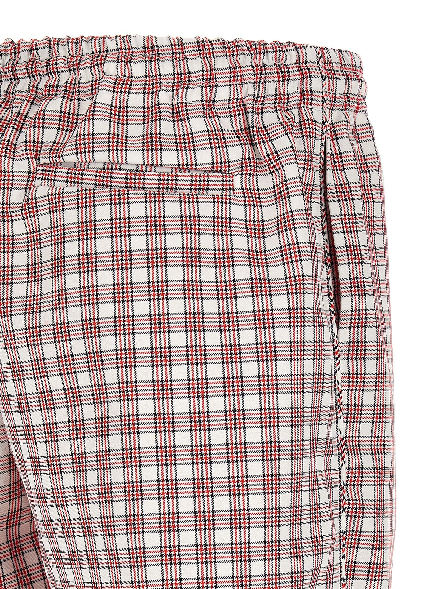 Casual Pants by WILLY CHAVARRIA for men in polyester multicolor, red & checkered presents a refined pantology silhouette, artfully defined by a refined pantology straight & wide, long, and a sophisticated .