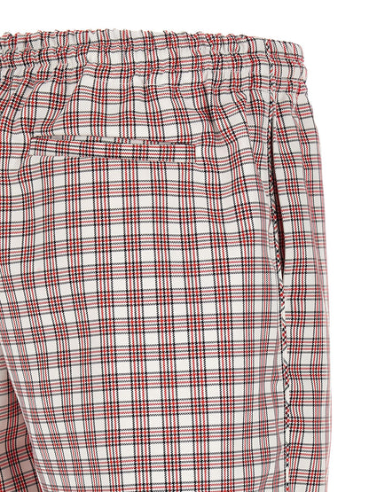 Casual Pants by WILLY CHAVARRIA for men in polyester multicolor, red & checkered presents a refined pantology silhouette, artfully defined by a refined pantology straight & wide, long, and a sophisticated .