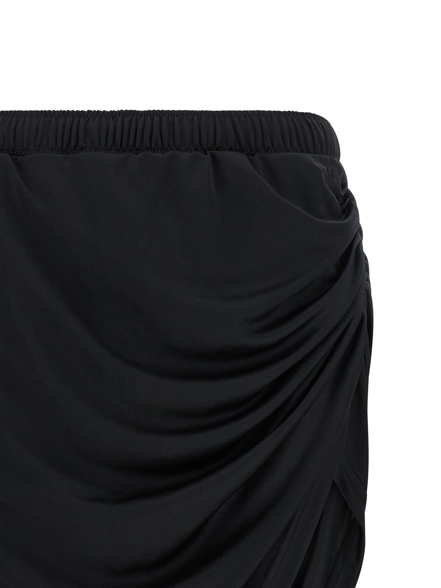 Skirt by Courrèges for women in polyester black features a captivating silhouette, showcasing the captivating Women's Asymmetrical Polyester Mini Long Skirt design with a sophisticated mini long for a captivating look.
