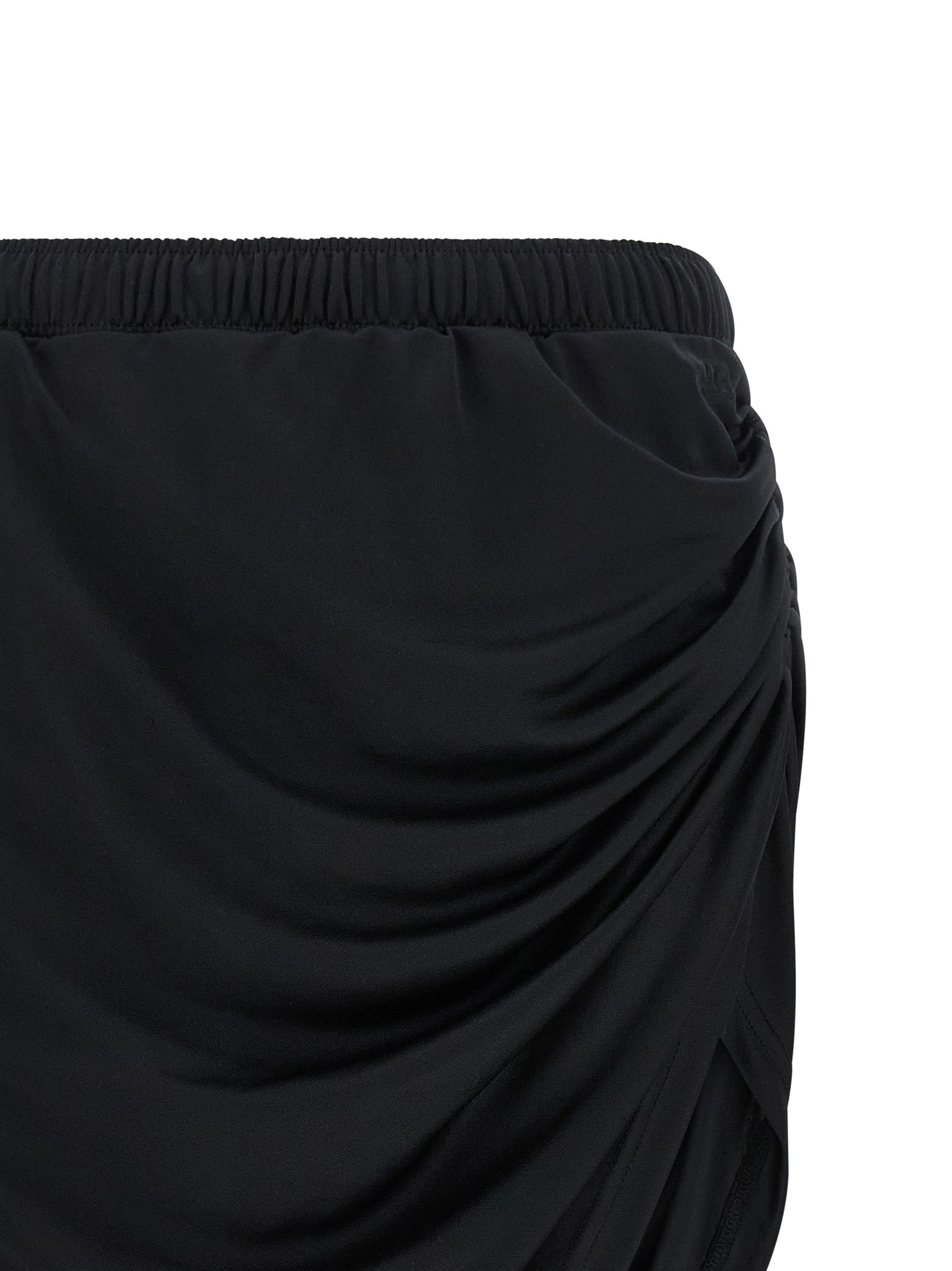 Skirt by Courrèges for women in polyester black features a captivating silhouette, showcasing the captivating Women's Asymmetrical Polyester Mini Long Skirt design with a sophisticated mini long for a captivating look.