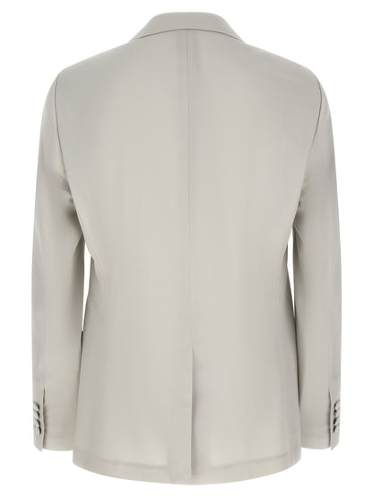 Dolce & Gabbana Men's Single Breasted Virgin Wool Blazer - Gray