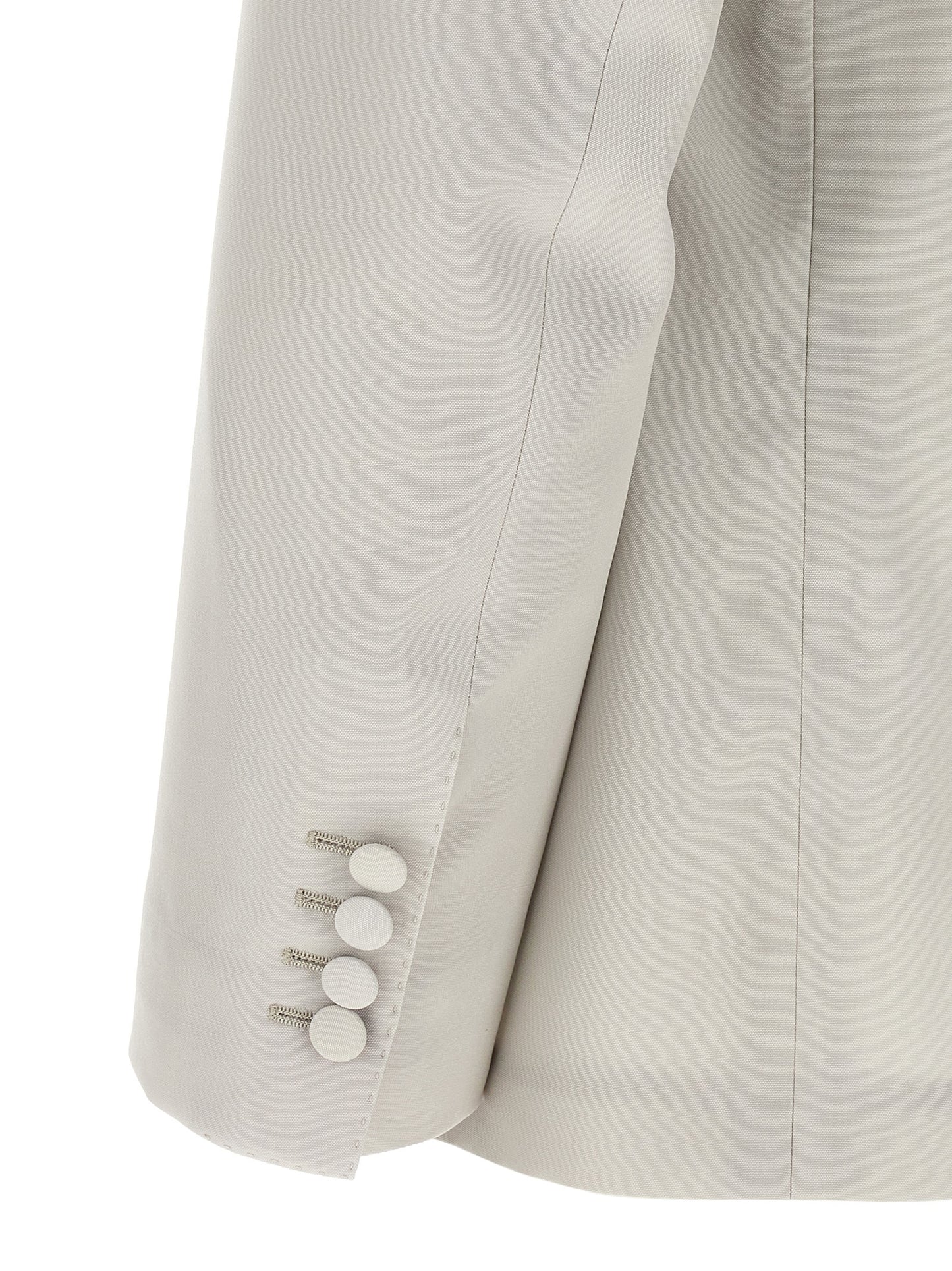 Dolce & Gabbana Men's Single Breasted Virgin Wool Blazer - Gray