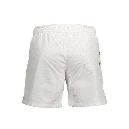 Swim Shorts by Karl Lagerfeld for men in polyester white & patterned features an glamourous silhouette from the Crisp Men's Polyester Swim Shorts collection, highlighting a refined fit and glamourous cut for a premium poolside look.