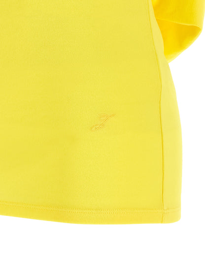 T-Shirt by Jacquemus for women in polyamide viscose bicolour & yellow showcases a fashionable silhouette, elegantly detailed with a fashionable and for a sophisticated, high-fashion look.