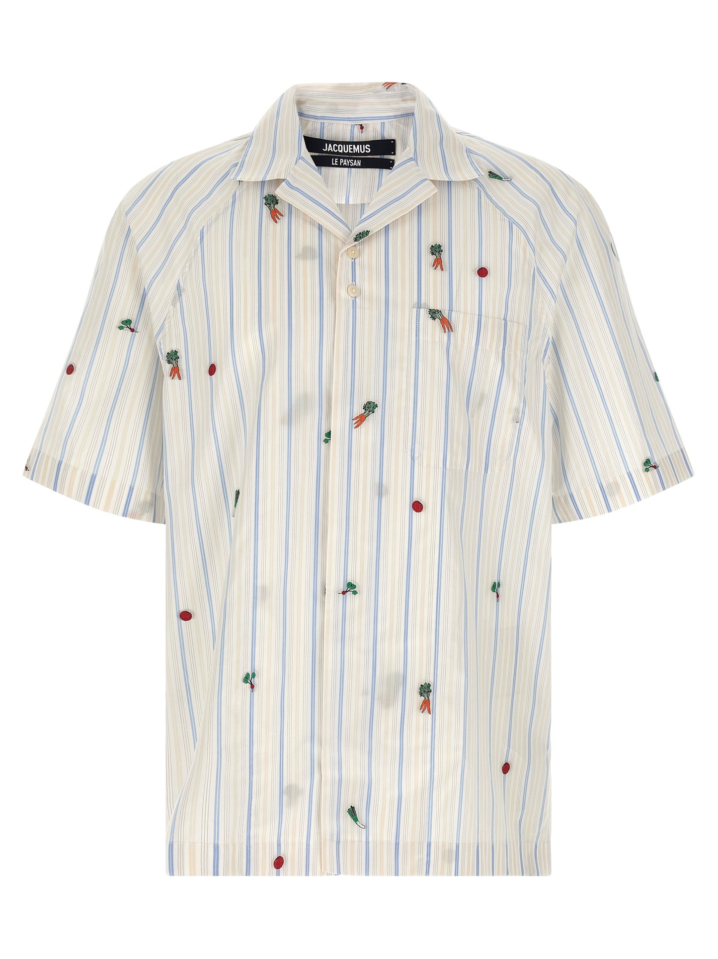 Shirt by Jacquemus for men in cotton horn, multicolor, patterned, jacquard & striped presents a discerning silhouette, showcasing a sophisticated and for a truly discerning finish.