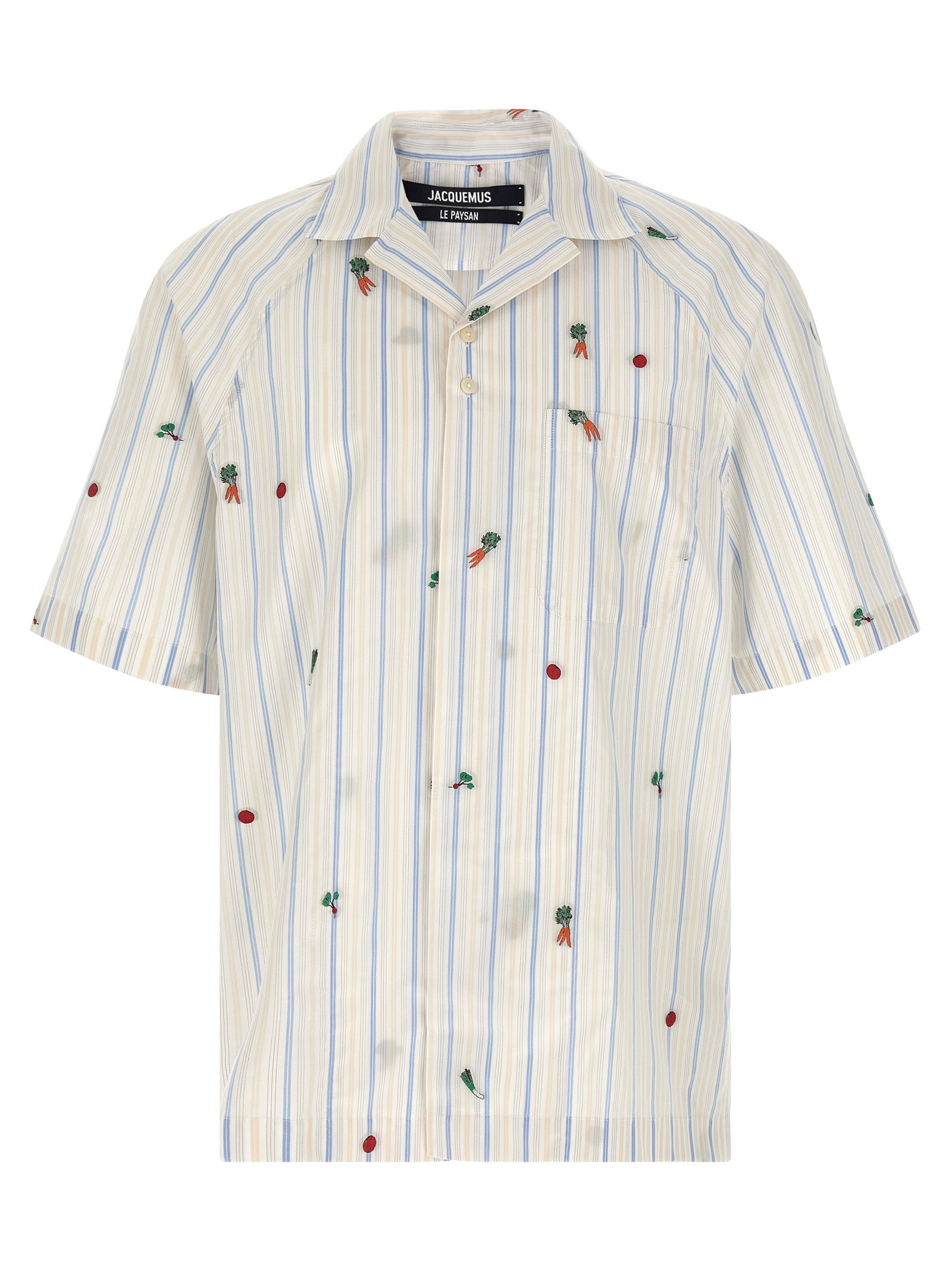 Shirt by Jacquemus for men in cotton horn, multicolor, patterned, jacquard & striped presents a discerning silhouette, showcasing a sophisticated and for a truly discerning finish.