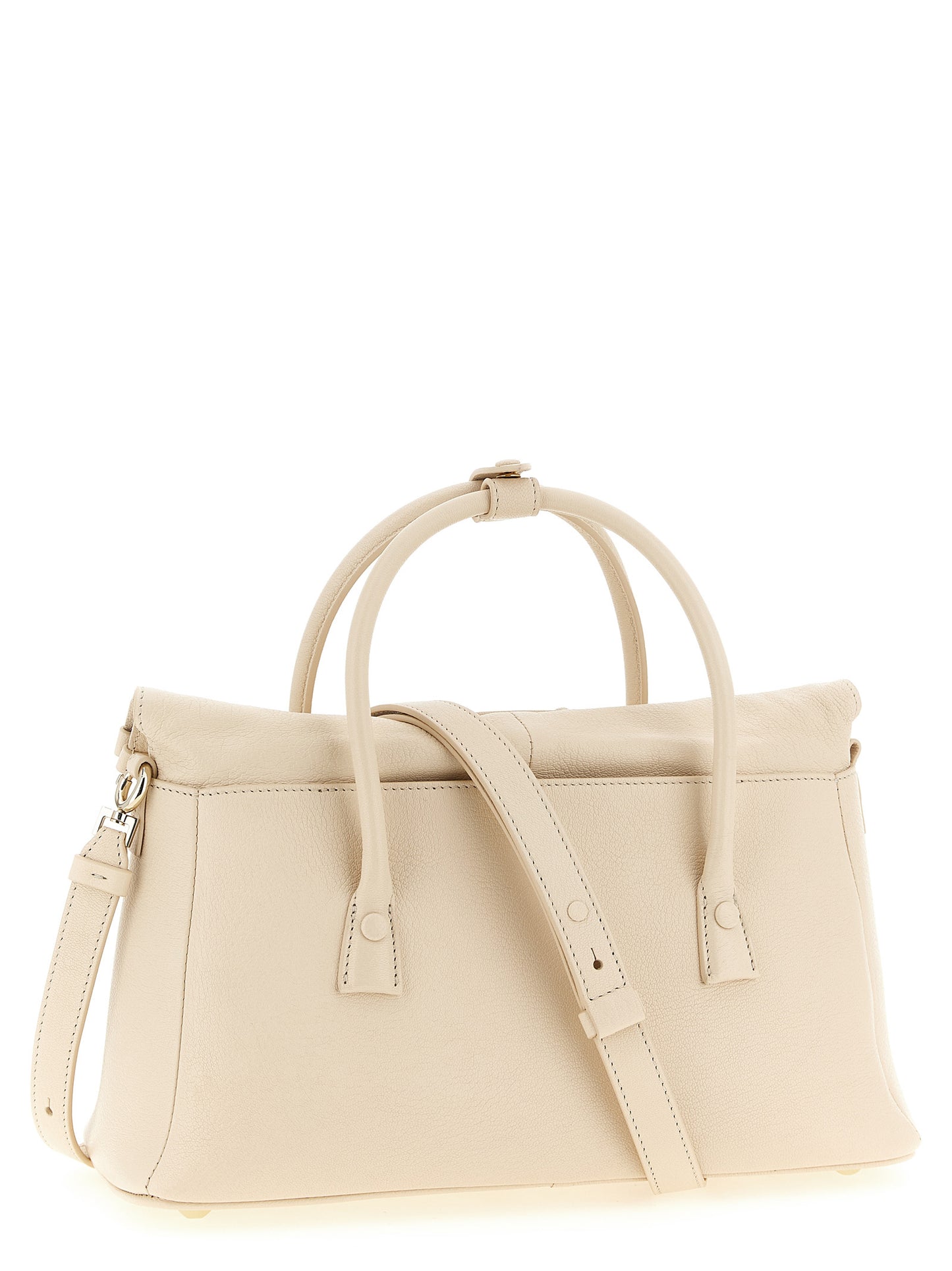 East West Handbag by Maison Margiela for women in viscose goat leather & fur multicolor, pink & signature features an refined silhouette, showcasing a secure zipper, ample , and versatile shoulder-strap, adjustable-strap & handle for a sophisticated refined aesthetic.