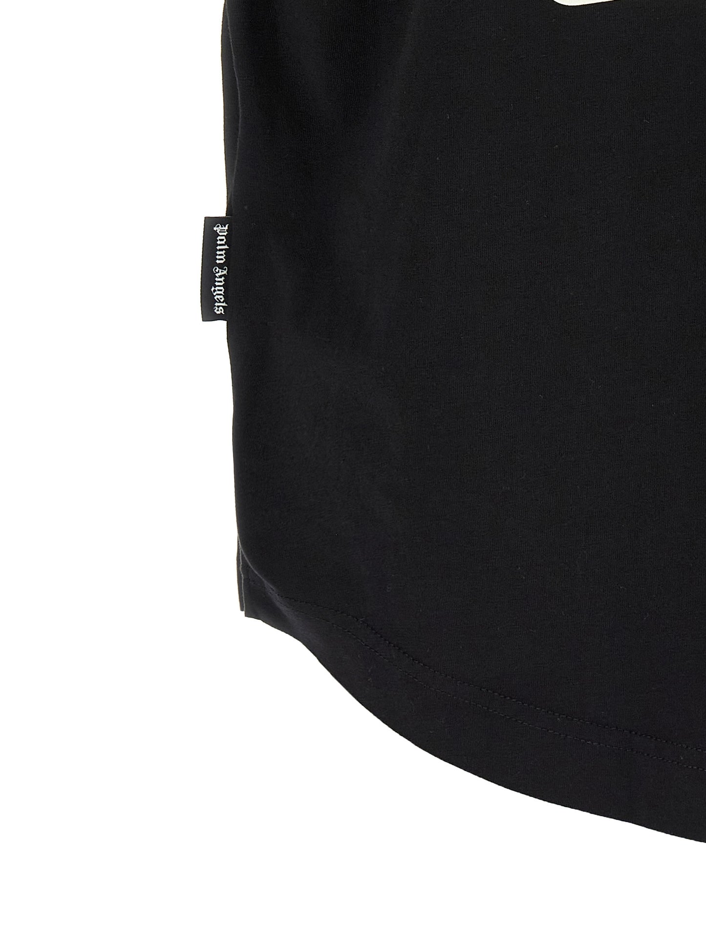 T-Shirt by Palm Angels for men in polyamide cotton black & print showcases a unassuming silhouette, artfully detailed with a refined and unassuming for a sophisticated, contemporary look.
