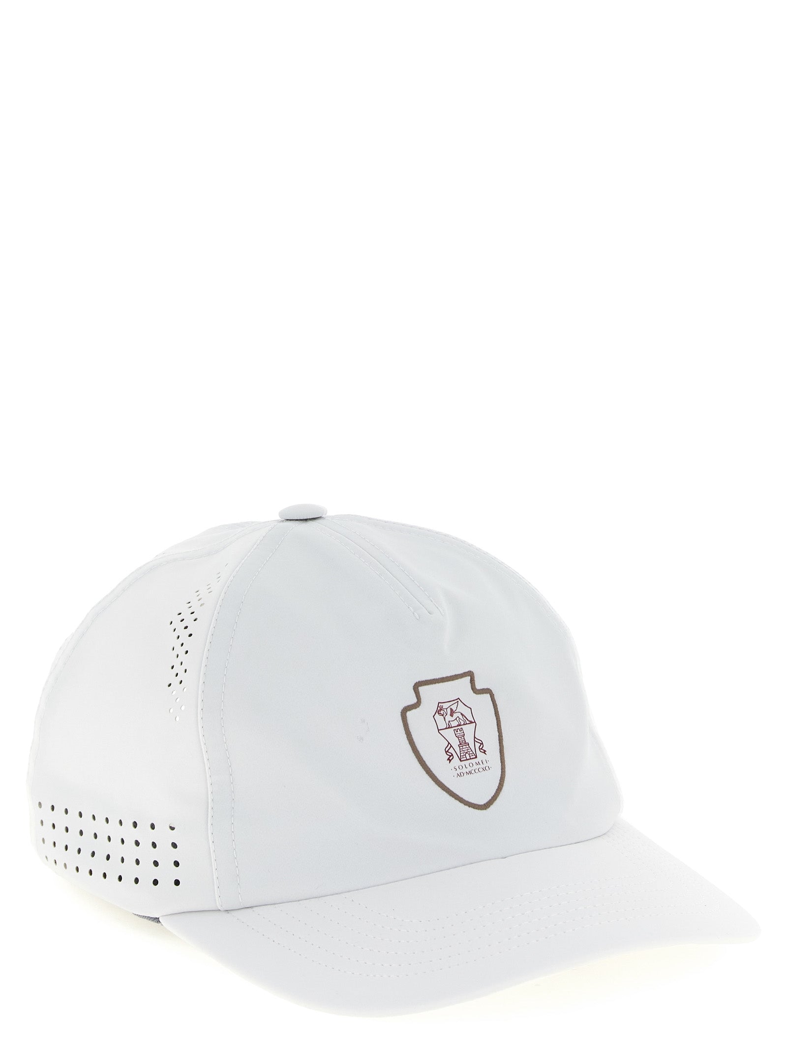 Baseball Cap by Brunello Cucinelli for men in stretch nylon white presents a tailored silhouette, perfectly capturing the essence of Stretch Nylon Baseball Cap with its tailored finish and superior craftsmanship.