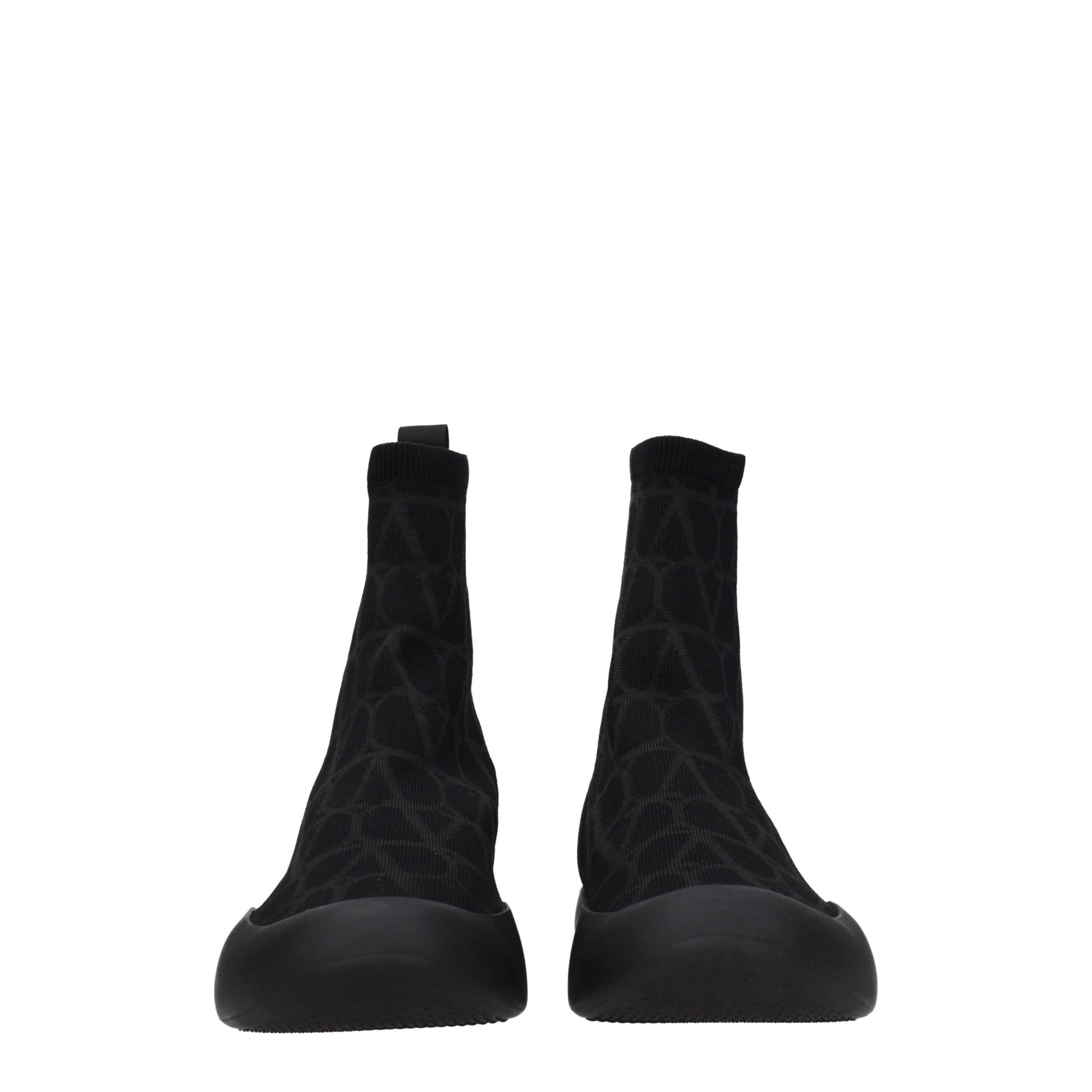 Sneakers by Valentino Garavani for men in rubber & fabric black presents a on trend silhouette from the Men's High Top Rubber & Fabric Sneakers collection, showcasing a on trend high-top style for an elevated aesthetic.