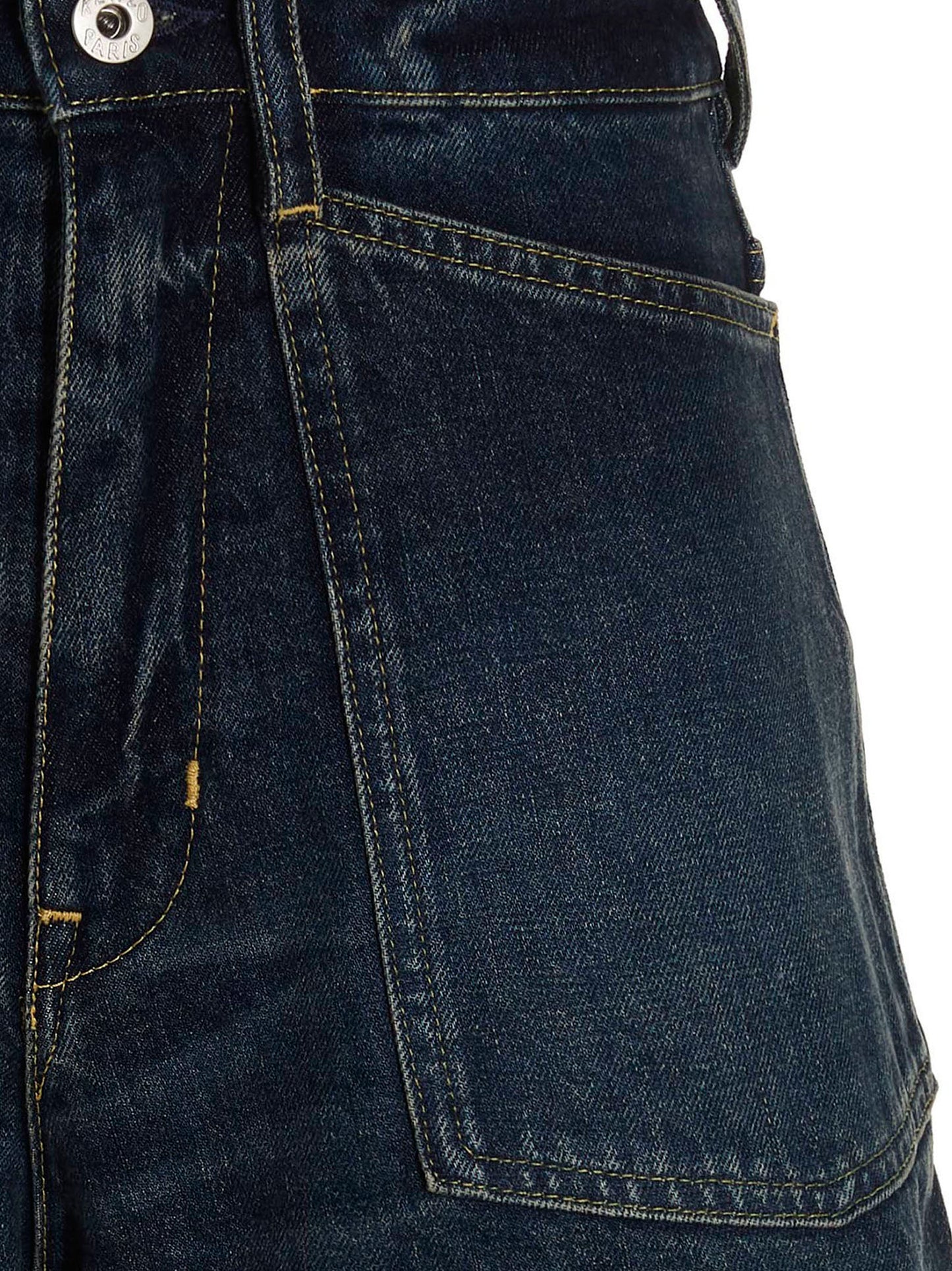 Kenzo Women's Cotton Denim Shorts - Blue
