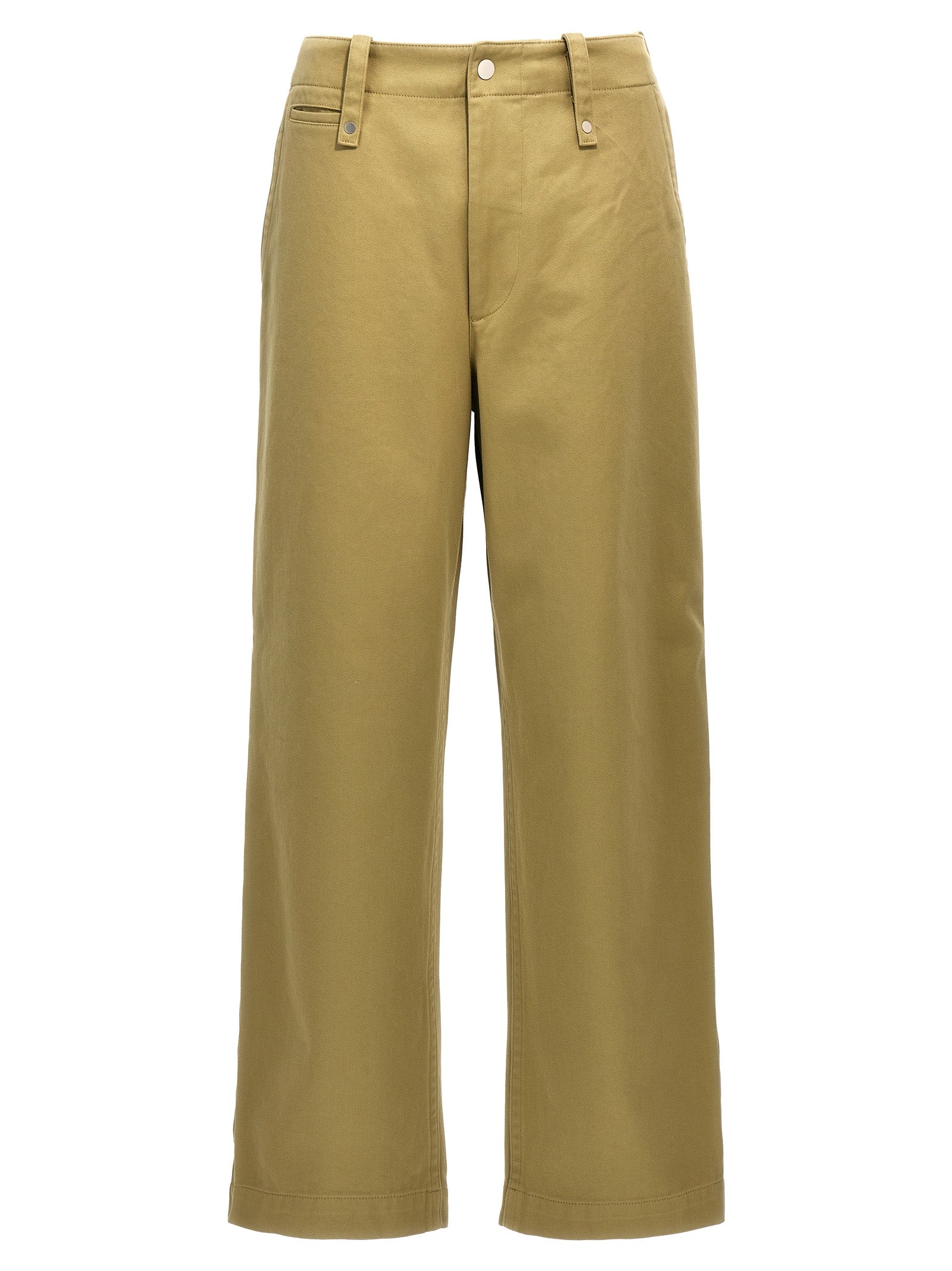 Trousers by Burberry for men in cotton beige features a sculptural silhouette, showcasing a sculptural and long with a sophisticated for a sculptural finish.