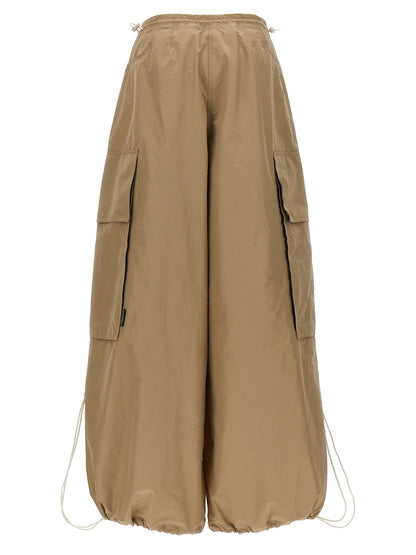 Casual Pants by Palm Angels for women in nylon & polyester beige features a polished silhouette with a polished , reaching a polished long and finished with a polished .