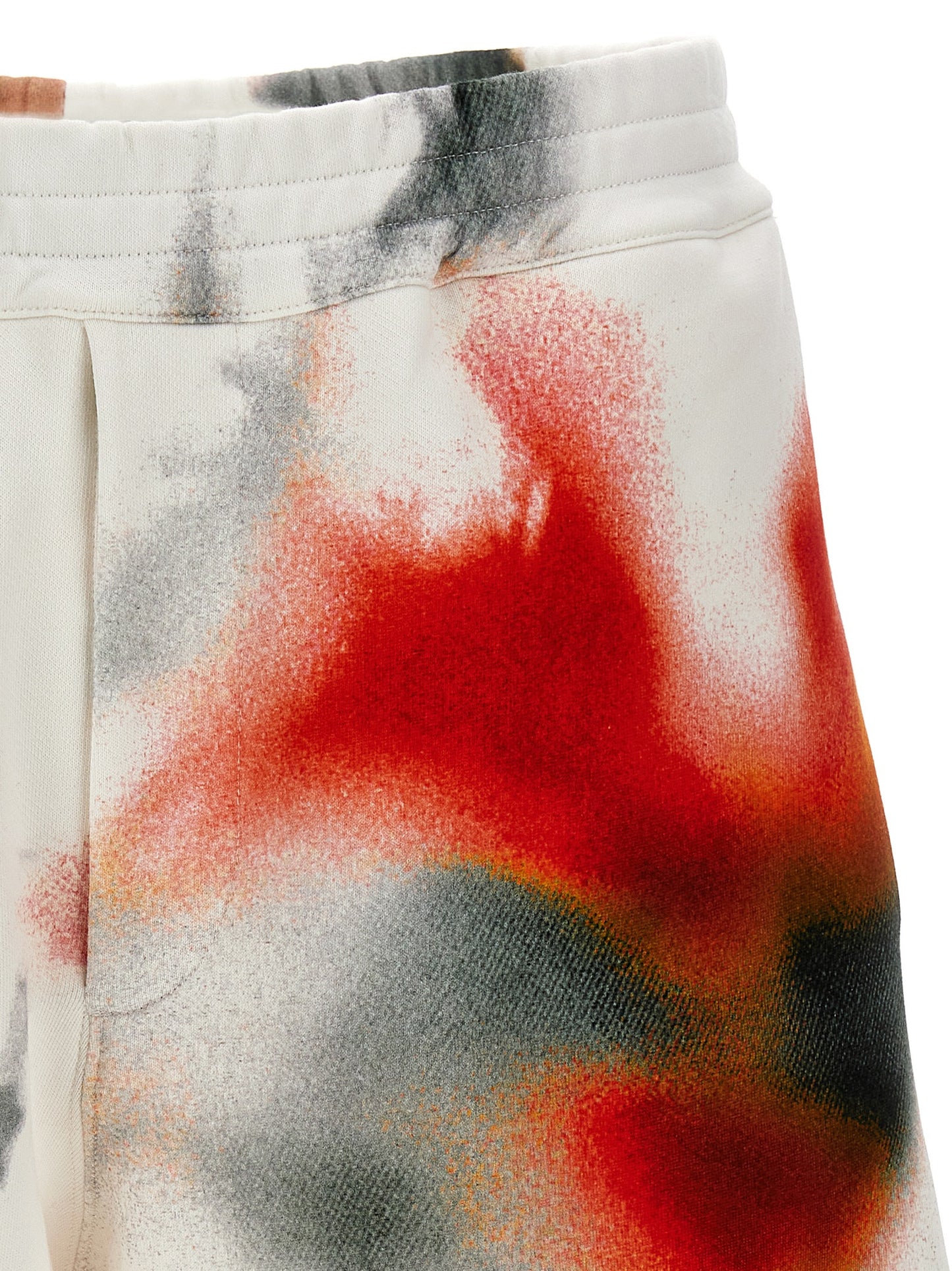 Bermuda Shorts by Alexander McQueen for men in cotton multicolor, signature & print presents a contemporary silhouette, showcasing a contemporary with a refined short and elegant .